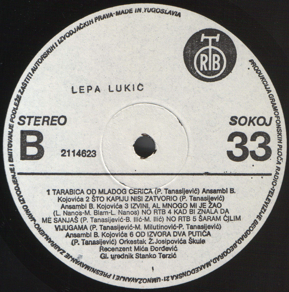 Lepa Lukic 1986 B