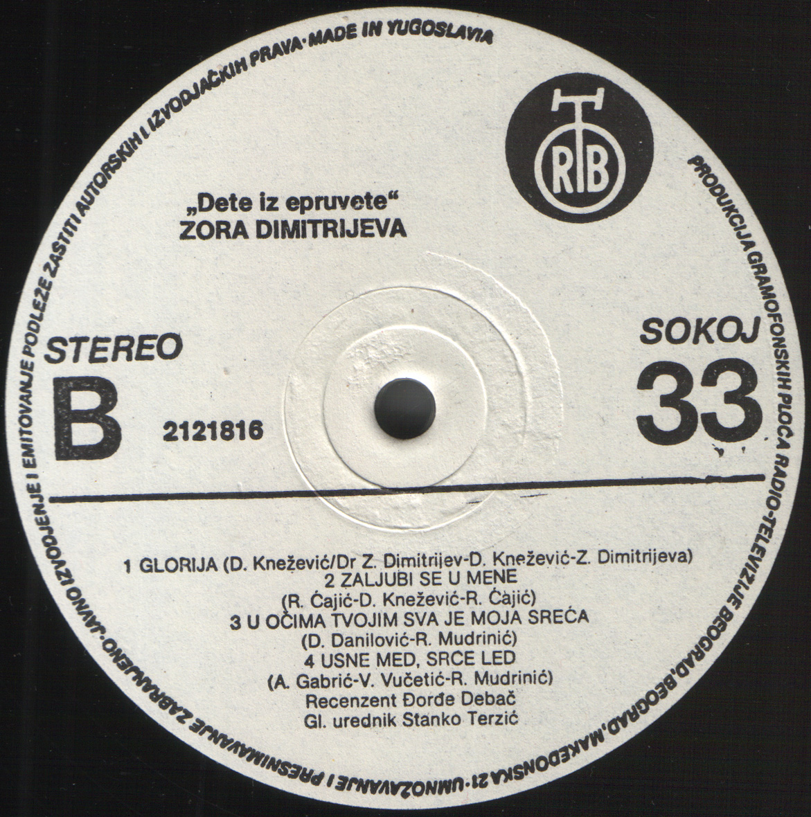 Zora Dimitrijeva 1984 B